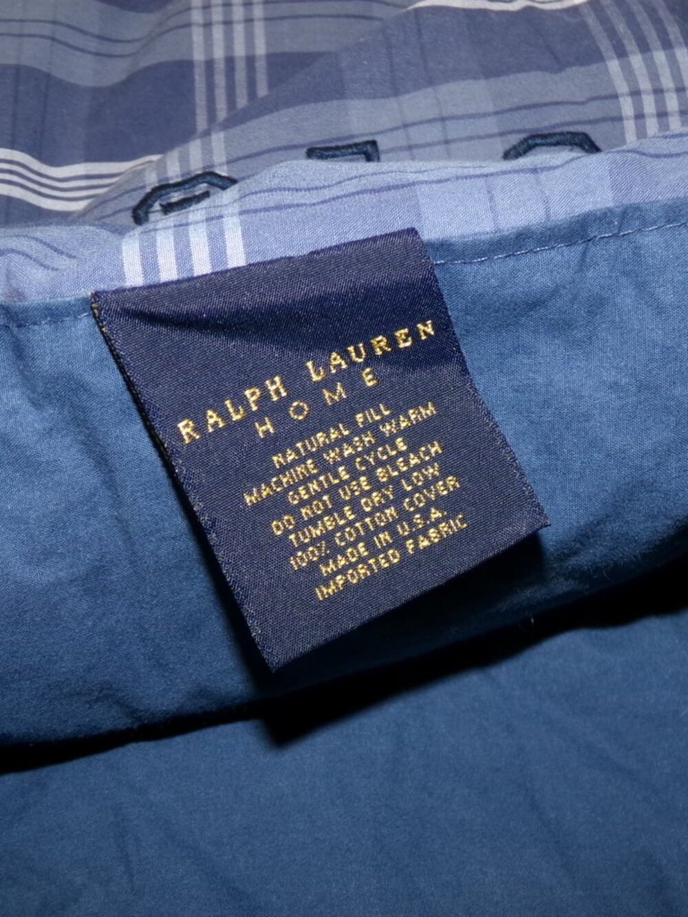 Vtg Polo Ralph Lauren Home PRL Sweetwater Plaid Down Twin Comforter USA - Picture 5 of 5